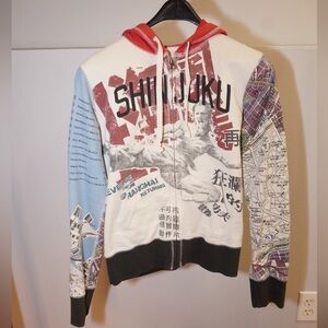 💋SOLD💋 Shinjuku Graphic Zip Up Fitted Hoodie